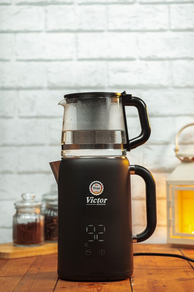 Electric kettle in a kitchen setting