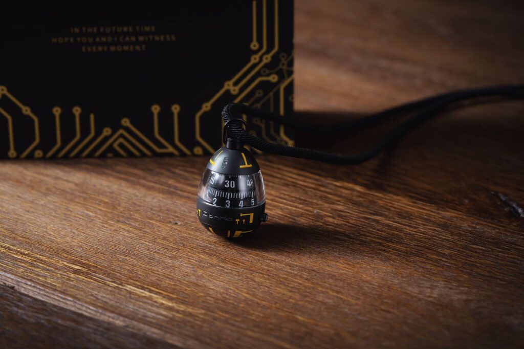 Dial-style timer against a dark background